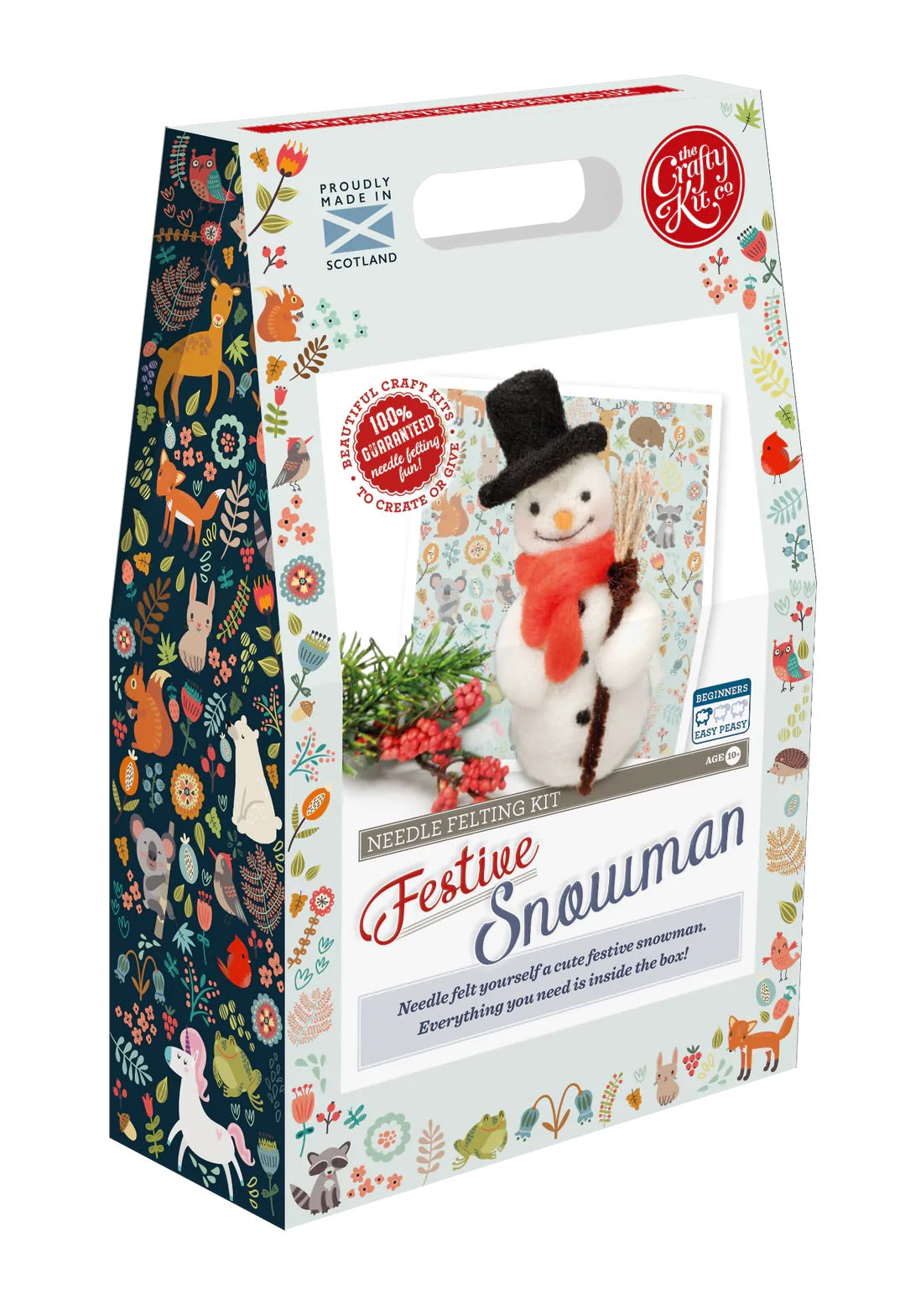 Festive Snowman needle felting kit